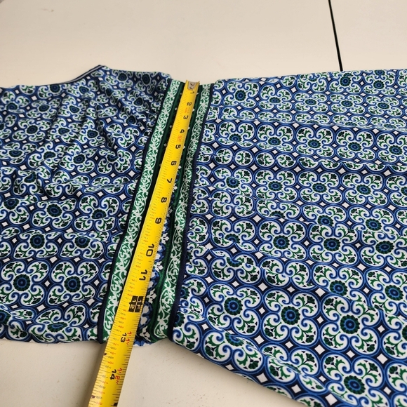 Max Studio Maxi Dress Sleeveless Blue Green Tile Print Womens Stretch Sz S - Picture 9 of 15